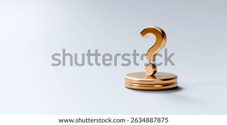 Question Mark Symbol. Problem Solving and Answers. FAQ and Support Concept. 3D Illustration