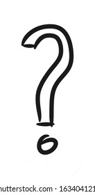 Question mark, symbol of thoughts.