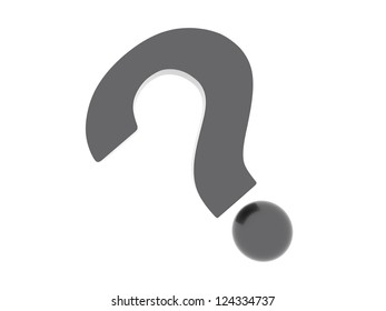 question mark in white background