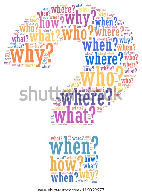 Question Mark Word Collage Stock Illustration 115029577