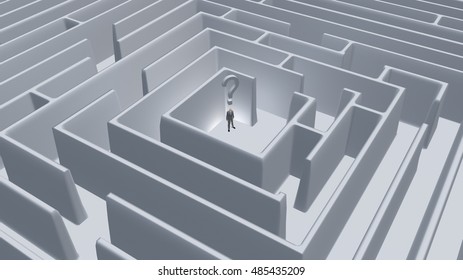 Question Maze 3D Render