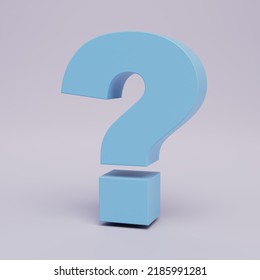 question, problem solving. question mark. Volumetric blue question mark on a white background. 3d illustration. 3d render - Powered by Shutterstock - Get 15% off with code: PIKWIZARD15