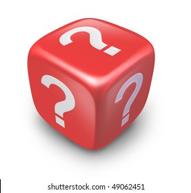 Question Mark Symbol Dice Rolling 3d Stock Illustration 57736897