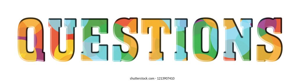 Questions Multicolor Letters Banner Stamp Stock Illustration 1213907410 ...