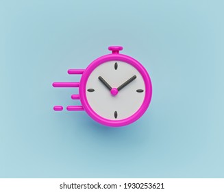quick, fast, speed time icon. minimal style Business concept. 3d rendering
