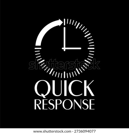 Quick response icon isolated on black background