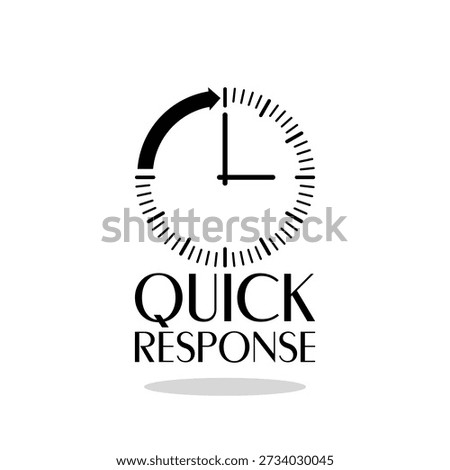 Quick response icon with shadow