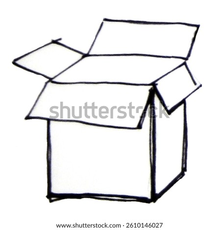 Quick sketch of a opened box 