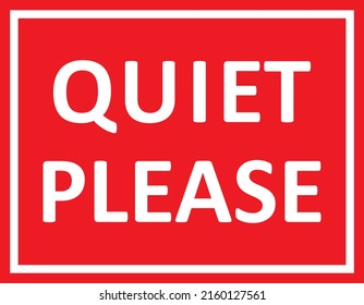 Quiet Please Sign Silence Icon Silence Stock Illustration 2160127561 ...