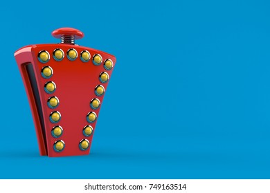 Quiz button concept isolated on blue background. 3d illustration