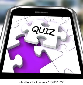 Quiz Smartphone Meaning Online Exam Challenge Stock Illustration