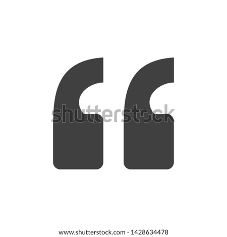 Quotation Marks icon illustration.Element of communication.
