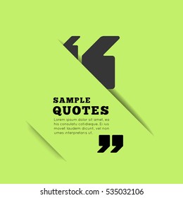 Quote Blank Template On Green Background