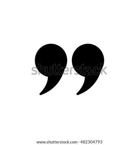 The quote icon. Quotation symbol. Flat  illustration