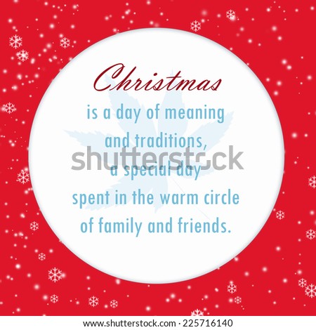 Quotes About Christmas On Christmas Background Stock Illustration