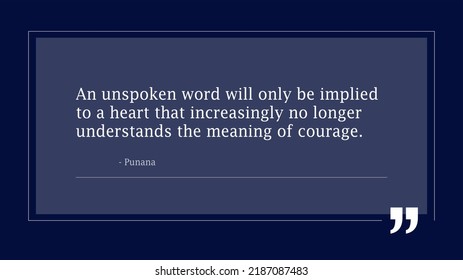 Quotes About Unspoken Implied Words Stock Illustration 2187087483