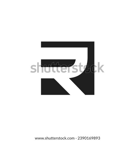 R logo with simple deisgn, suitable for company or busines logo
