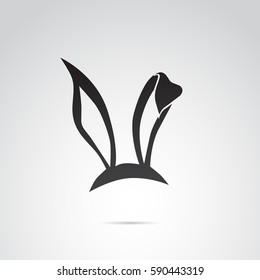 Rabbit, Easter Bunny Ears Icon.