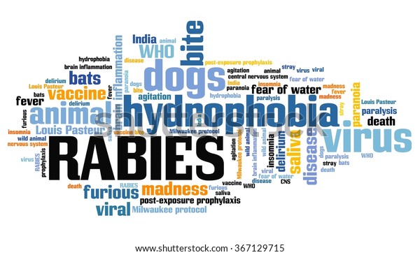 Rabies Viral Disease Humans Animals Health Stock Illustration 367129715