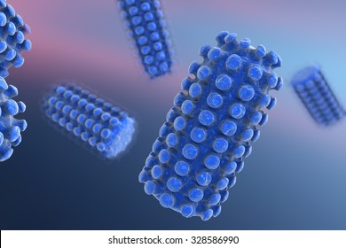 Rabies Virus, 3D Illustration