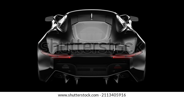 Race car isolated on background. 3d\
rendering -\
illustration
