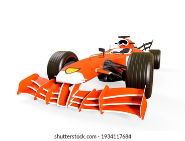 Race Car White Background 3d Illustration Stock Illustration 1934117684 ...