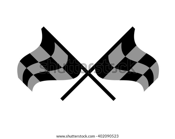 race flag \
crossed checkered flag black and\
white