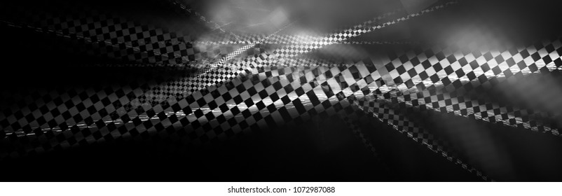 Racing Abstract Background. It Contains Elements Of The  Checkered Flag, Suitable For Design Of The Categories Of Speed, Rally, Sports. Race Texture