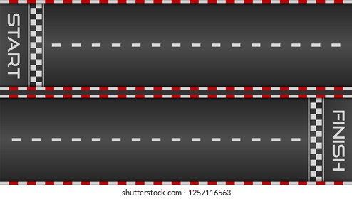 Cartoon Racing Track Quarter Mile Ride Stock Vector (royalty Free 