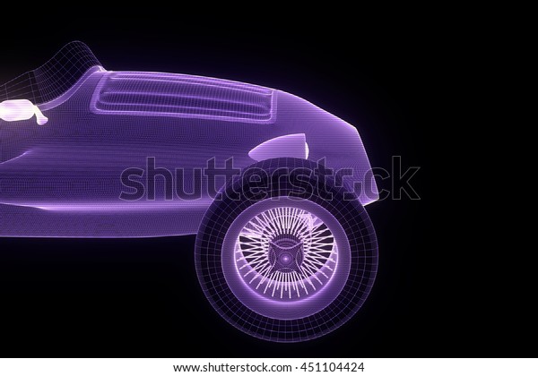 Racing Car
Hologram Wireframe. Nice 3D
Rendering
