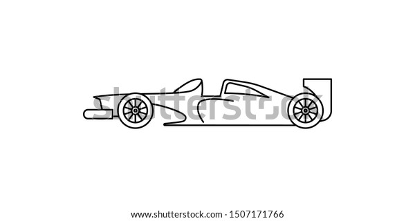 racing car line\
illustration. Element of\
car