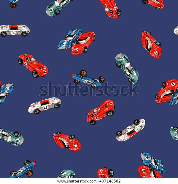 Racing Car Pattern Stock Illustration 407146582