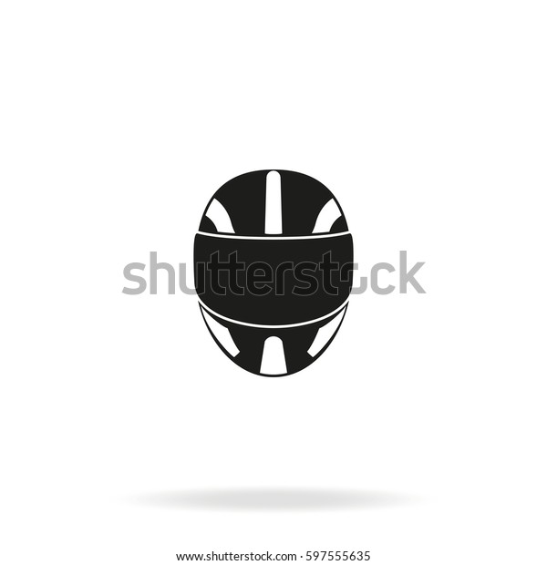 Racing helmet\
icon. Moto helmet\
illustration.