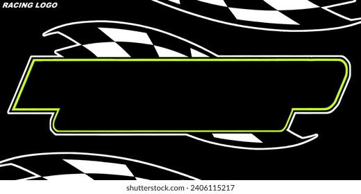 racing logo isolated in black background for business elements, screen printing, digital printing,DGT,DFT and poster. - Powered by Shutterstock