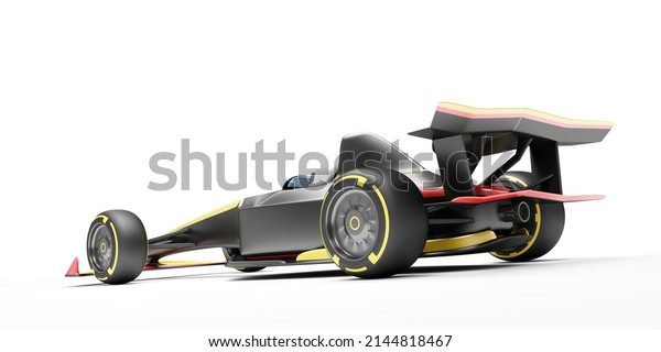 Racing Sport\
Car on white background. 3d\
rendering