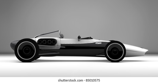 racing sports car concept in retro style