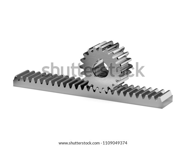 Rack Pinion Gear Toothed Rack Pinion Stock Illustration 1109049374