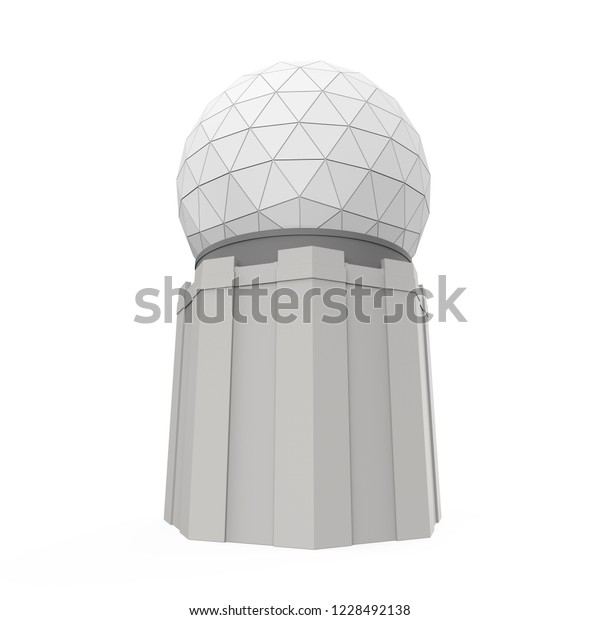 Radar Dome Station\
Isolated. 3D\
rendering