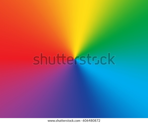 放射状のグラデーションの虹の背景 のイラスト素材