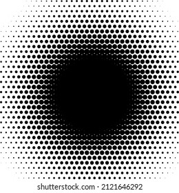 Radial Halftone Pattern Circles Round Matrix Point Burst Gradient Element