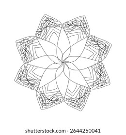 Radial simmetry with lines and colors