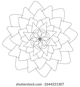 Radial simmetry with lines and colors