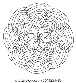 Radial simmetry with lines and colors
