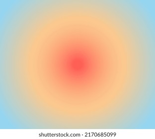 Radial  gradient and soft blue  soft orange    soft red colors  Very interesting color combination for the background