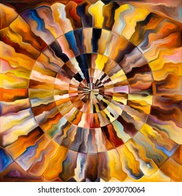 Radiant Circle series. Bright and colorful radial design on subject of energy, spirituality and art
