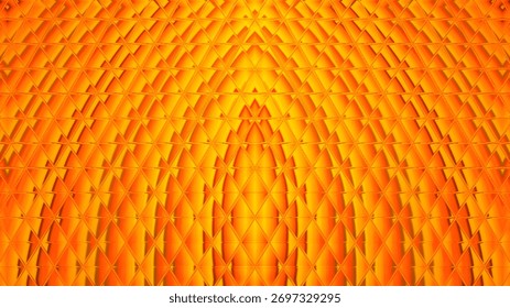 Radiant Geometric Triangle Pattern in Warm Orange Yellow Gradient