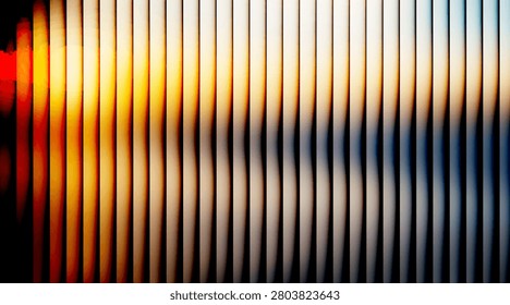 Radiant gradient vertical stripes with warm and cool spectrum tones