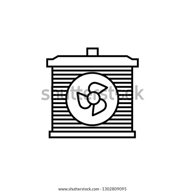 radiator, car icon. Can be used for web, logo,\
mobile app, UI, UX on white\
background
