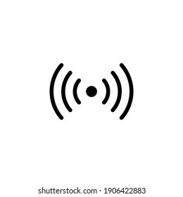 Radio Wave, Wireless Signal Icon. Broadcast Live Transmission Symbol.