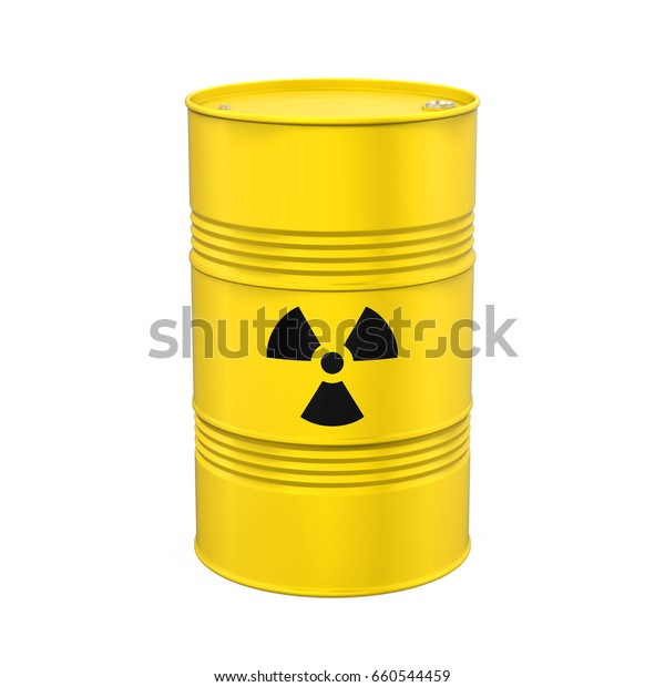 Radioactive Barrel Isolated 3d Rendering Stock Illustration 660544459